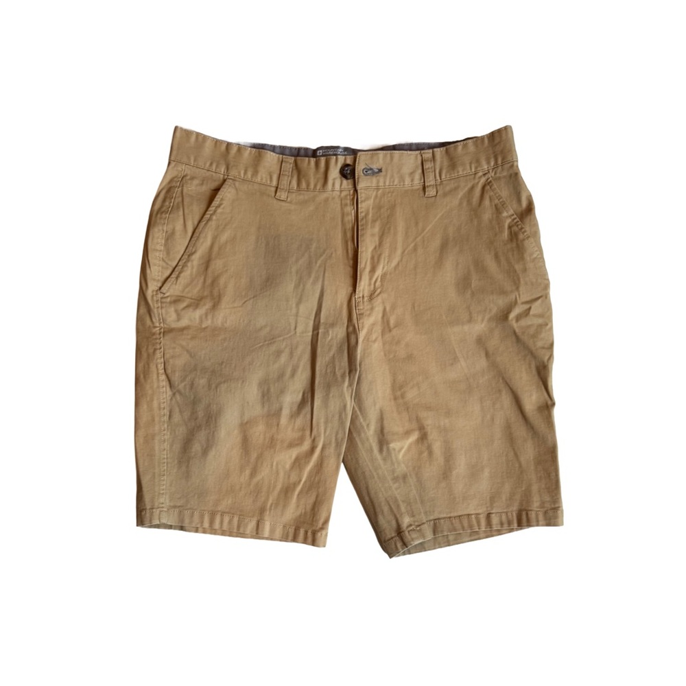 Tan Flat Front Cotton Blend Shorts Size 34 EUC